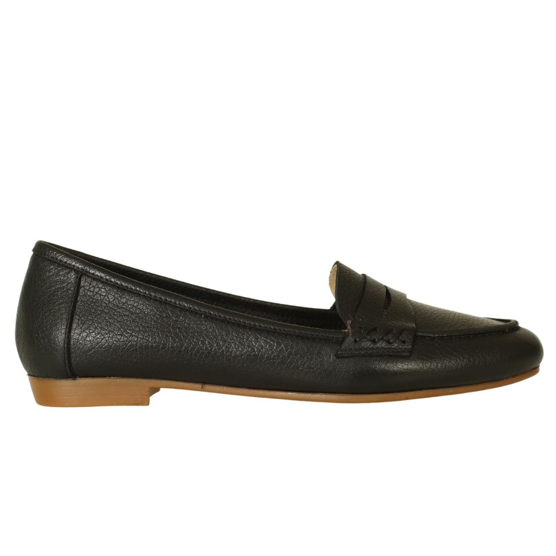 Siyah Deri Kadın Babet