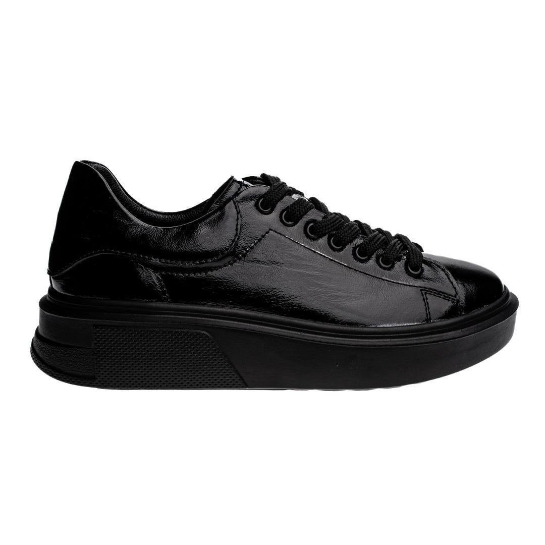 Siyah Rugan Kadın Sneaker