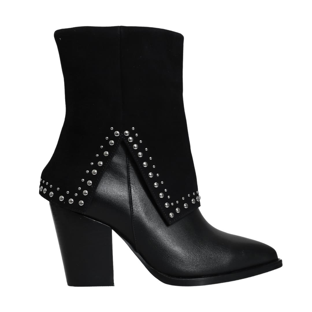 Siyah Süet Kadın Western Bot