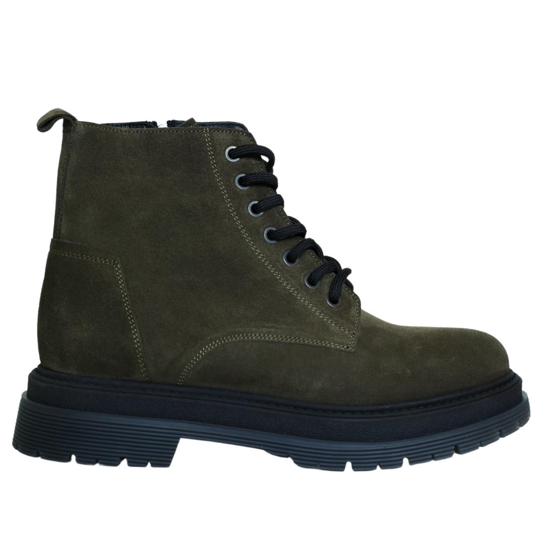 Süet Haki Erkek Deri Postal