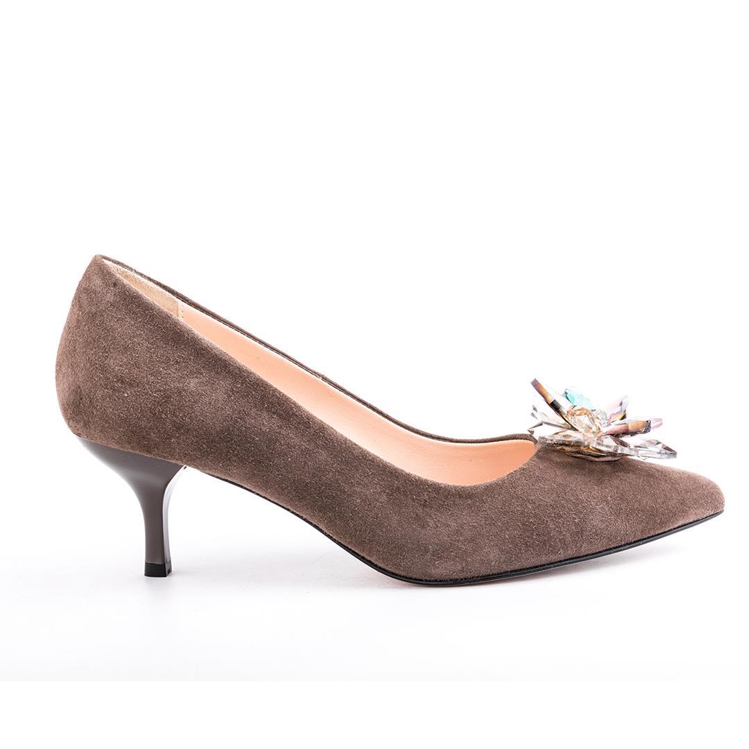 Süet Vizon Kadın Stiletto Ayakkabı