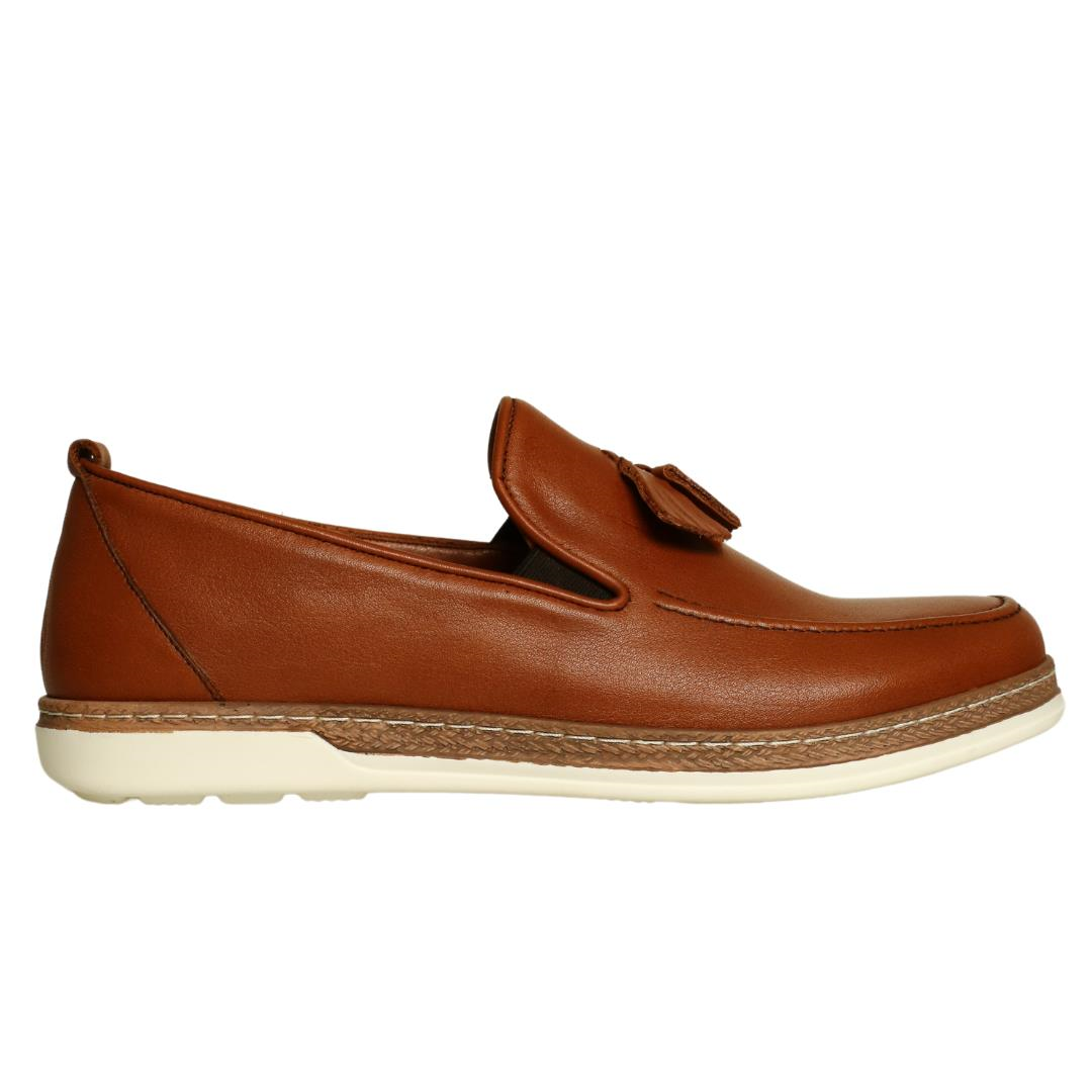 Taba Deri Erkek Loafer Ayakkabı