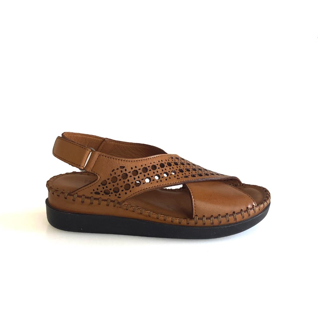 Taba Kadın Lazer Detaylı Sandalet
