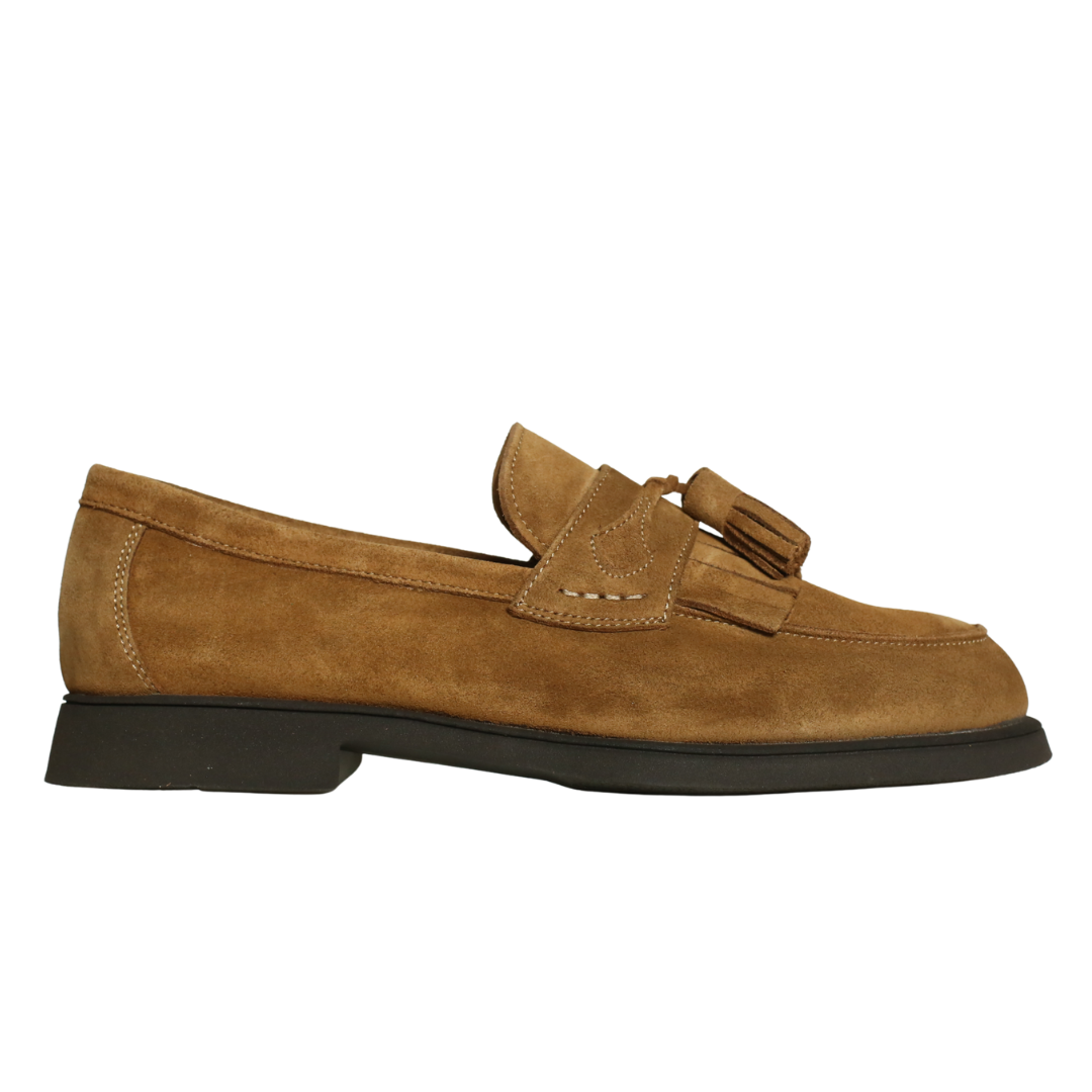 Taba Süet Erkek Püsküllü Loafer