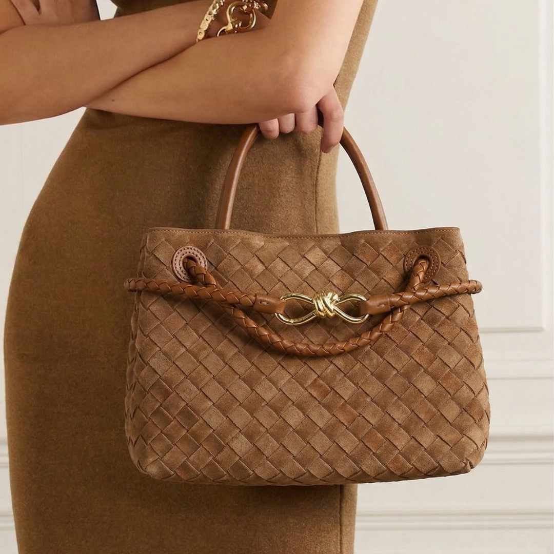 Taba Süet Örgü Kadın El Çanta