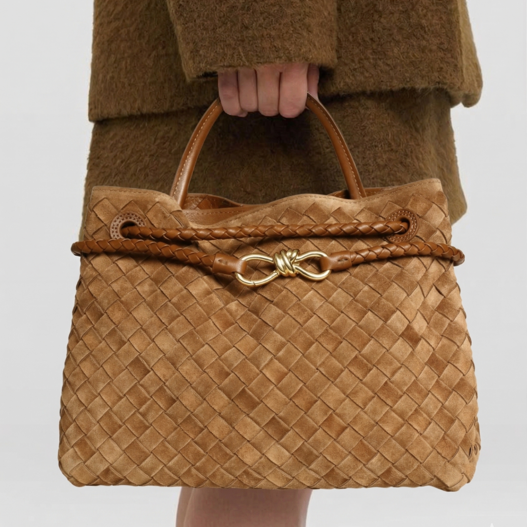 Taba Süet Örgü Kadın El Çanta