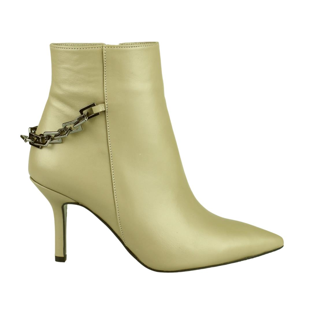 Vizon Deri Kadın Topuklu Bot