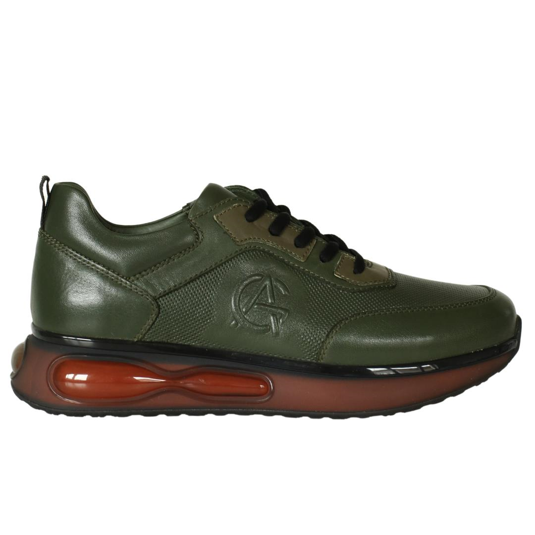 Yeşil Deri Erkek Sneaker