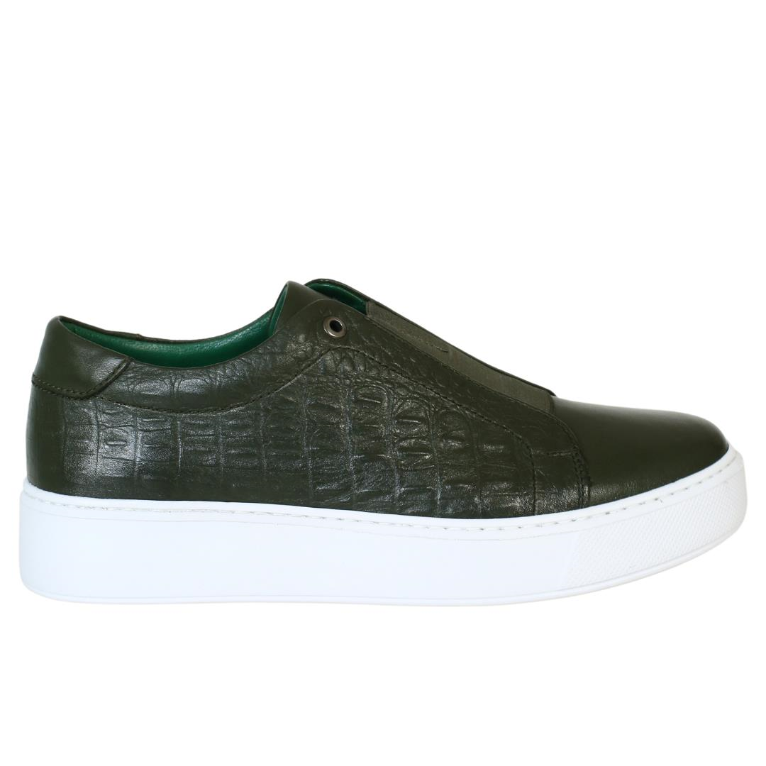 Yeşil Deri Erkek Sneaker