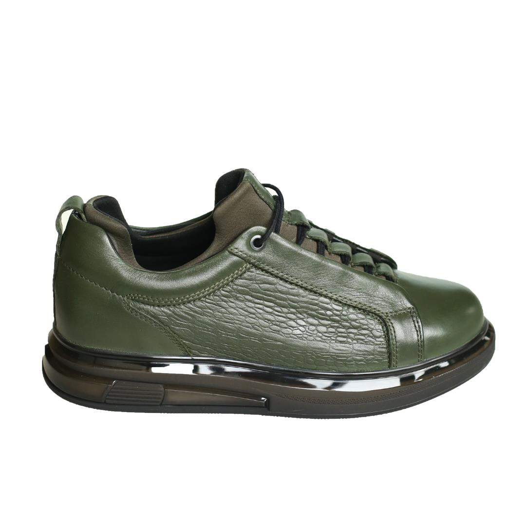Yeşil Deri Erkek Sneaker