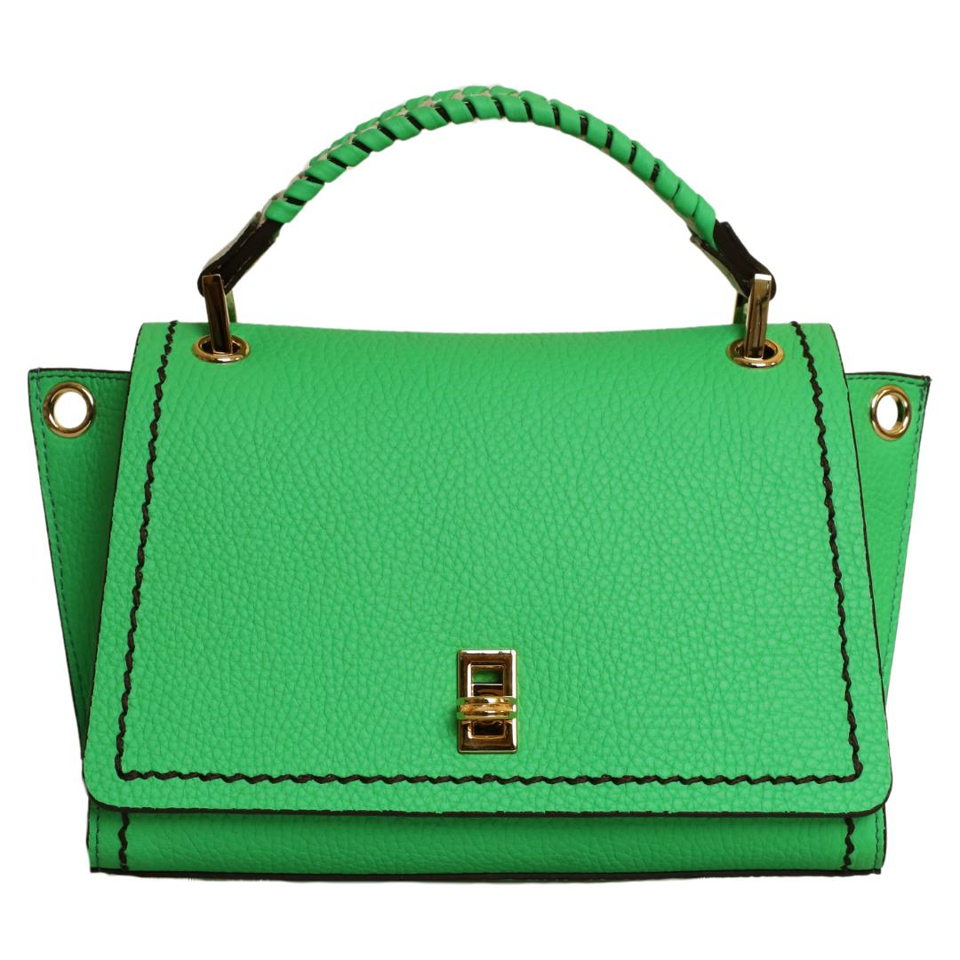 Yeşil Deri Kadın El Çanta