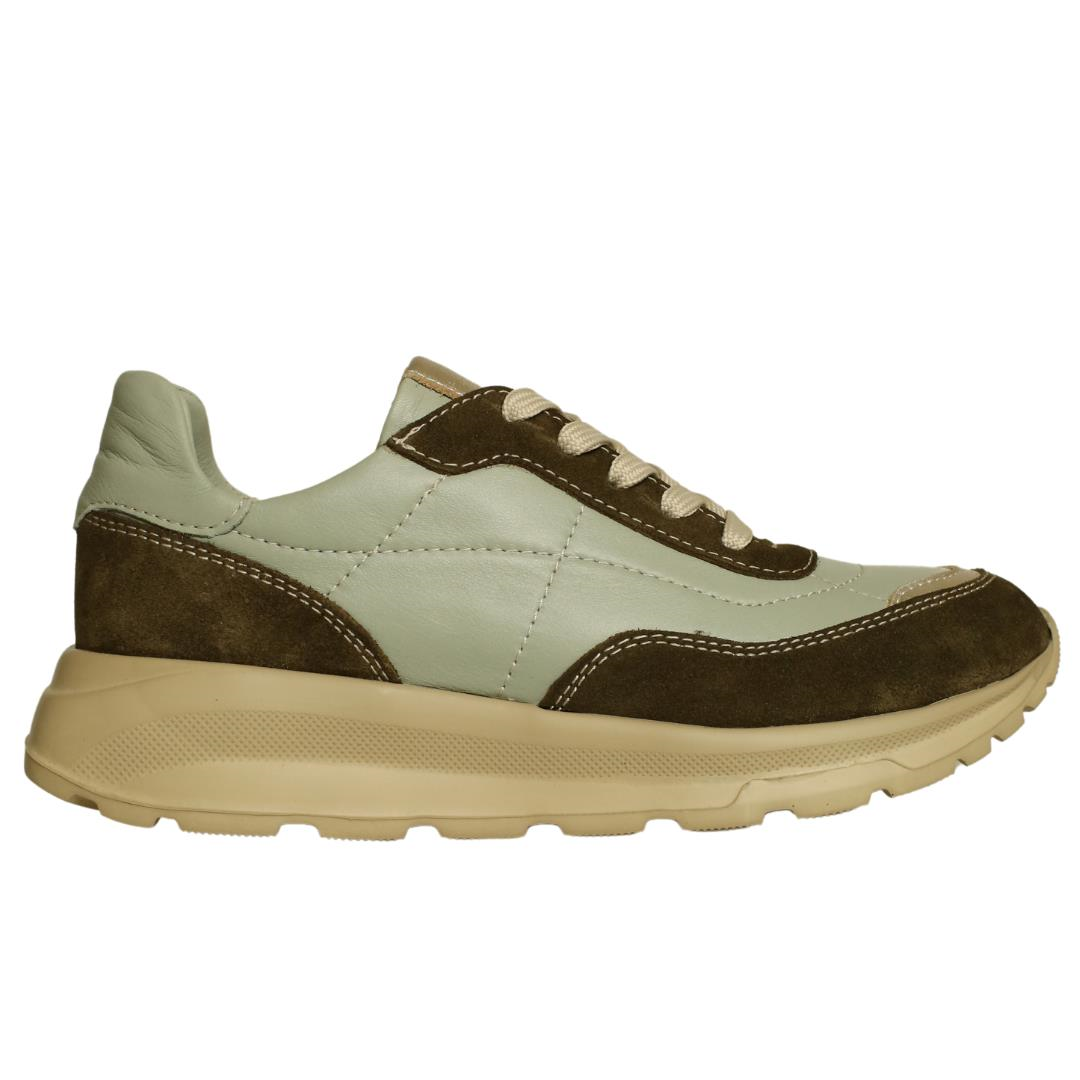Yeşil Kadın Bağcıklı Sneaker