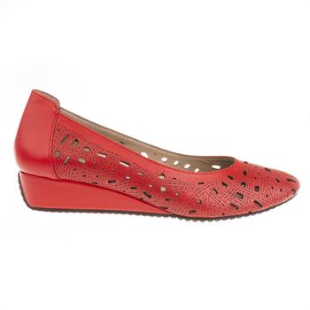 Kırmızı Kadın Dolgu Topuk Ayakkabı