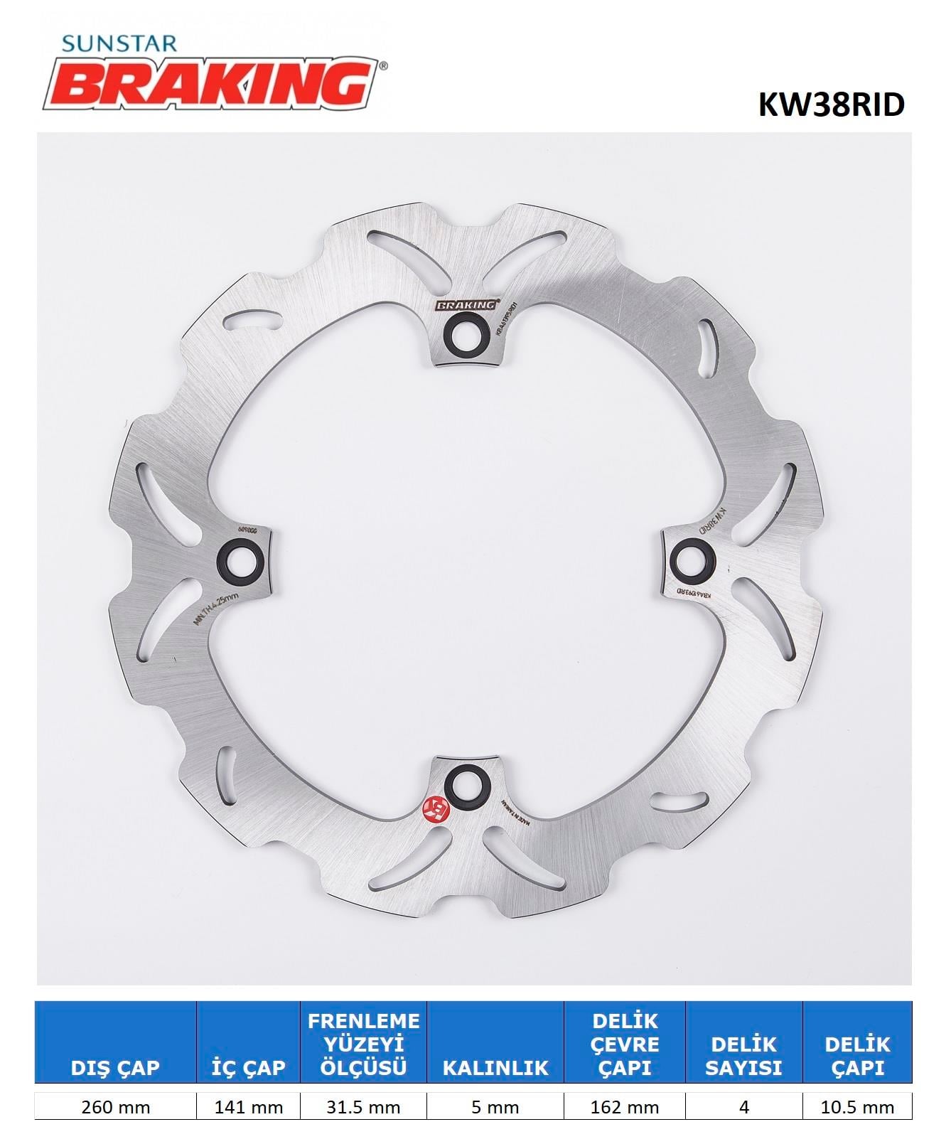 DALGALI ARKA FREN DİSKİ / SUZUKI / DL V-STROM / XT / 1000cc / ARKA / 2002-2003-2004-2005-2006-2007-2008-2009-2010-2014-2015-2016-2017-2018-2019