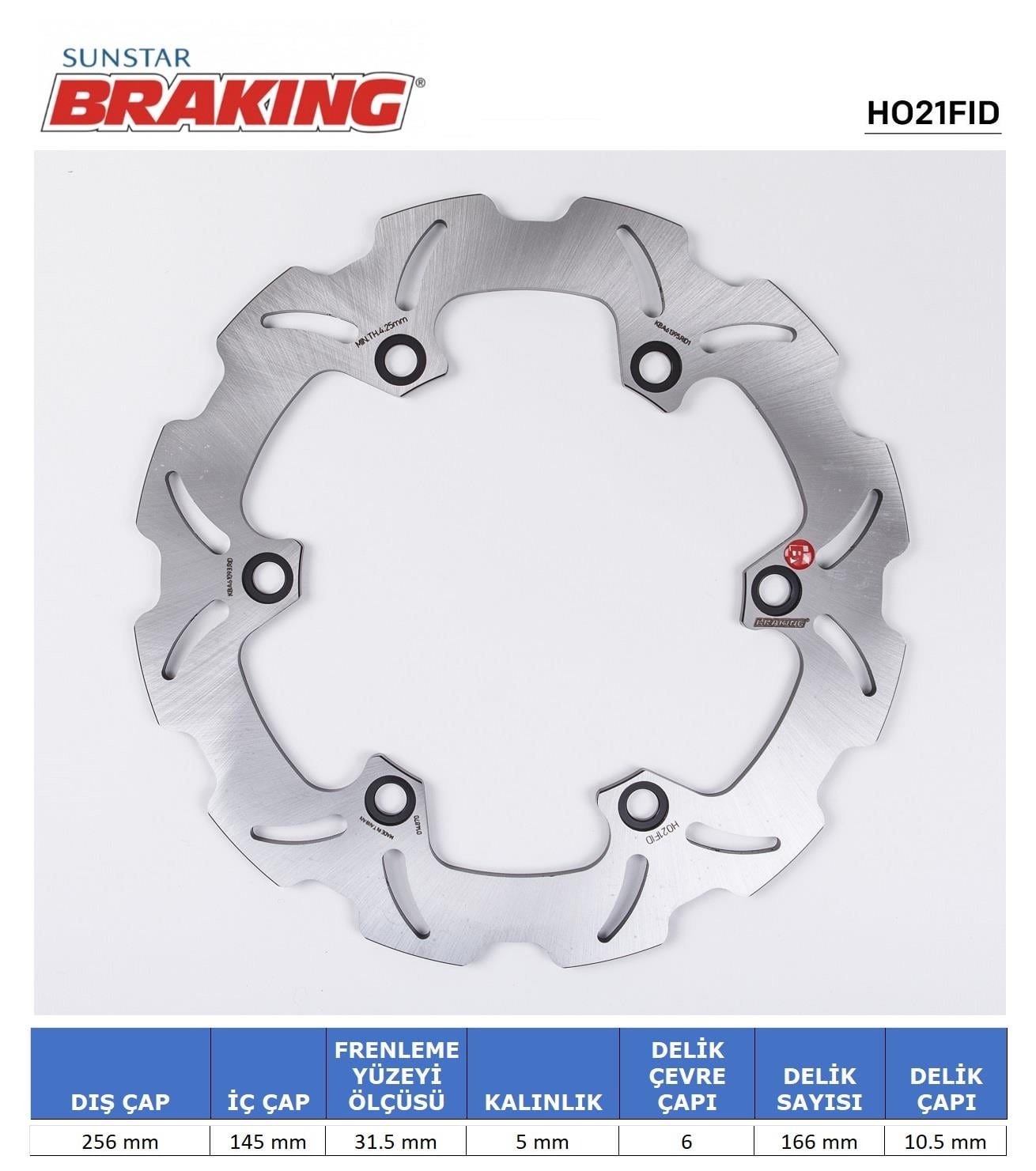 DALGALI FREN DİSKİ / HONDA / FORZA 300 / 300cc / ÖN  / 2013-2014-2015-2016-2017