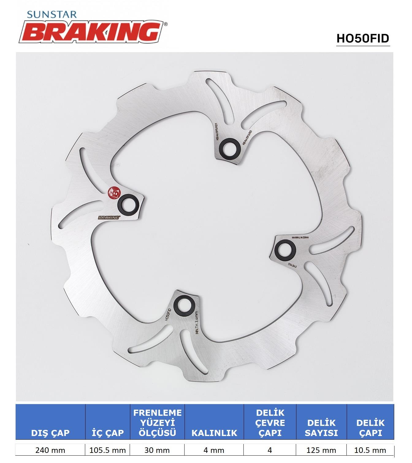 HONDA DALGALI ARKA FREN DİSKİ / HONDA / FORESIGHT 250 / 250cc / ÖN  / 2000-2001-2002-2003-2004-2005-2006-2007