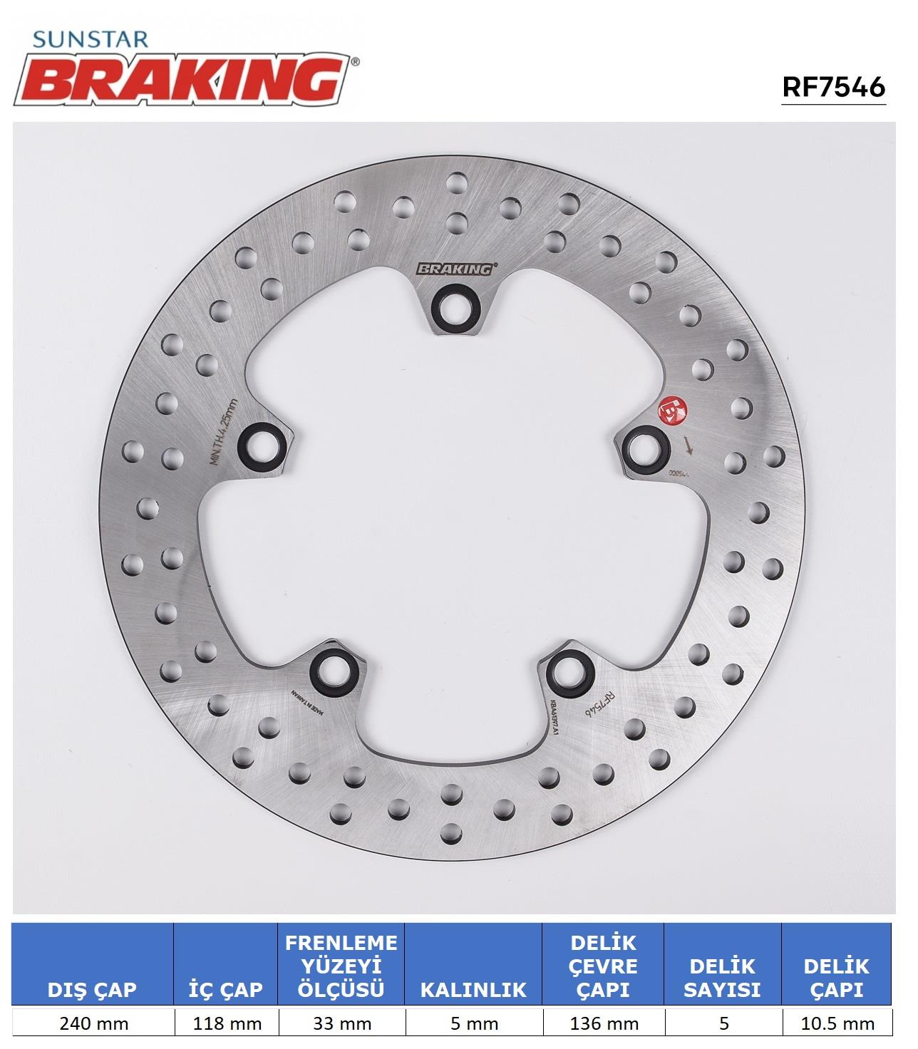 HONDA NC 700-750 / BMW G 310 R / GS YUVARLAK ARKA FREN DİSKİ / BMW / G 310 GS / 310cc / ARKA  / 2017-2018-2019-2020-2021-2022