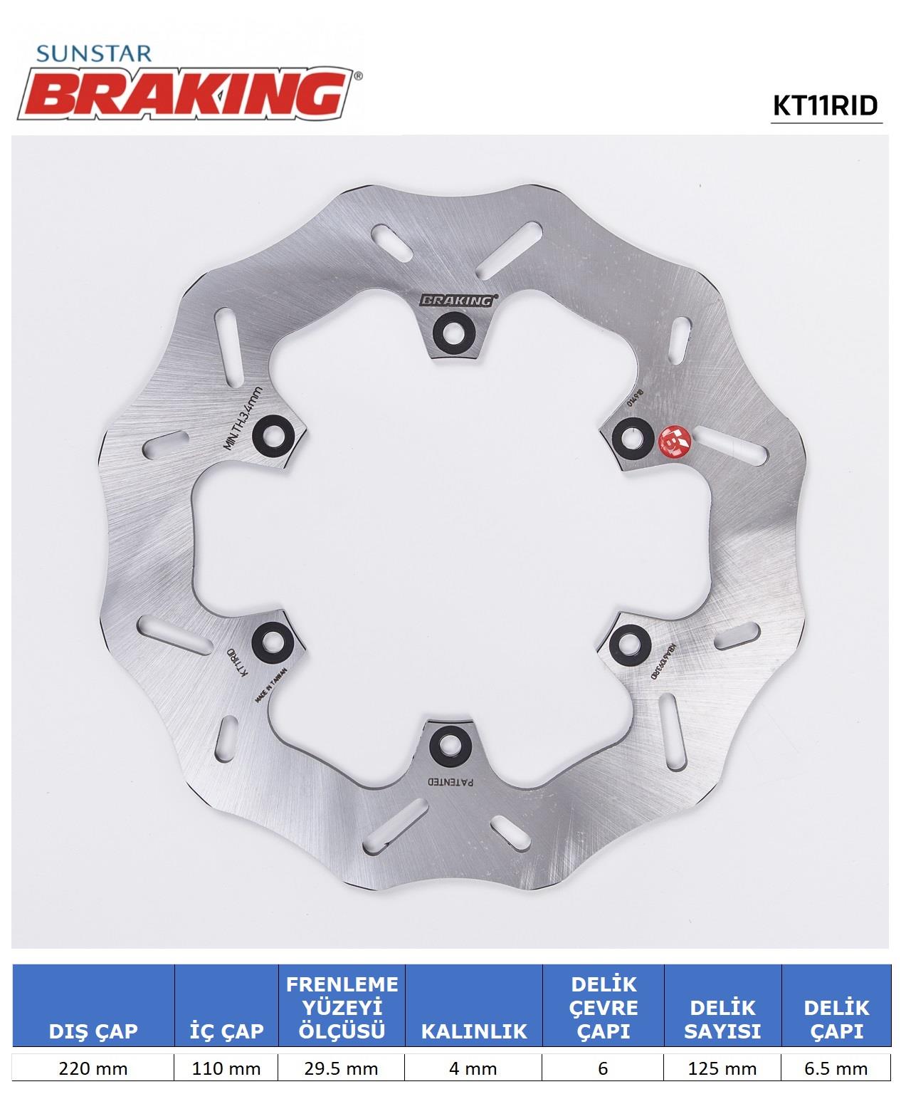 KTM / GAS GAS / HUSQVARNA DALGALI ARKA FREN DİSKİ / GAS GAS / EC / 250cc / ARKA  / 2003-2004-2005-2006-2007-2008-2009-2010