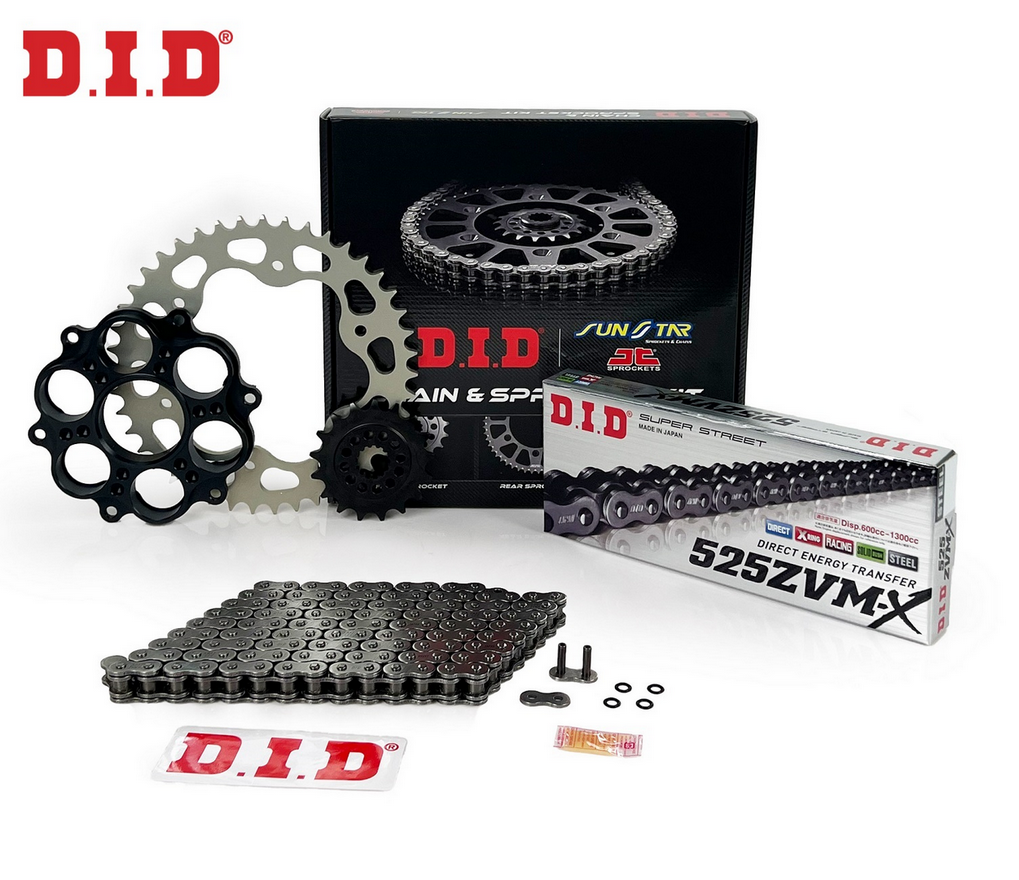 ZİNCİR DİŞLİ SETİ DUCATI HYPERMOTARD 796  (2012) ZİNCİR : DID-525 ZVM-X (ÇELİK)