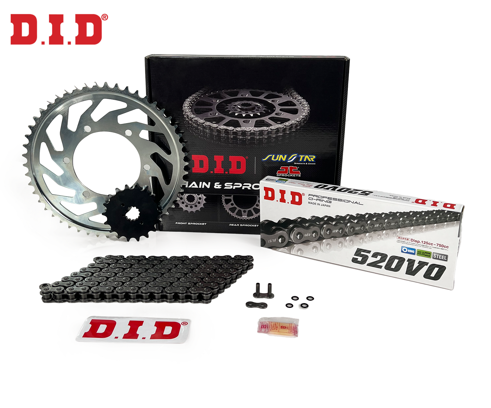 ZİNCİR DİŞLİ SETİ HONDA NX DOMINATOR (650 cc)  (1991-1994) / ZİNCİR : DID-520 ORING-110 / DİŞLİ: SUNSTAR (15T) - JT (47T)