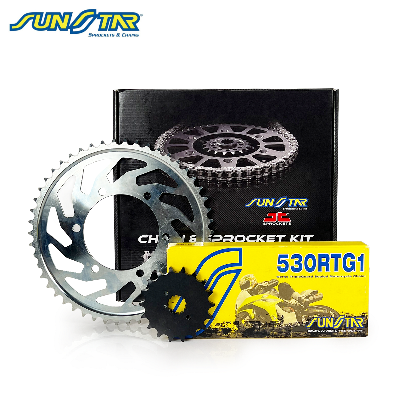 ZİNCİR DİŞLİ SETİ KAWASAKI ZX-12R NINJA (1200 cc)  (2000-2006) / ZİNCİR : SUNSTAR 530RTG1 (Gold)-116 / DİŞLİ: SUNSTAR (18T-45T)