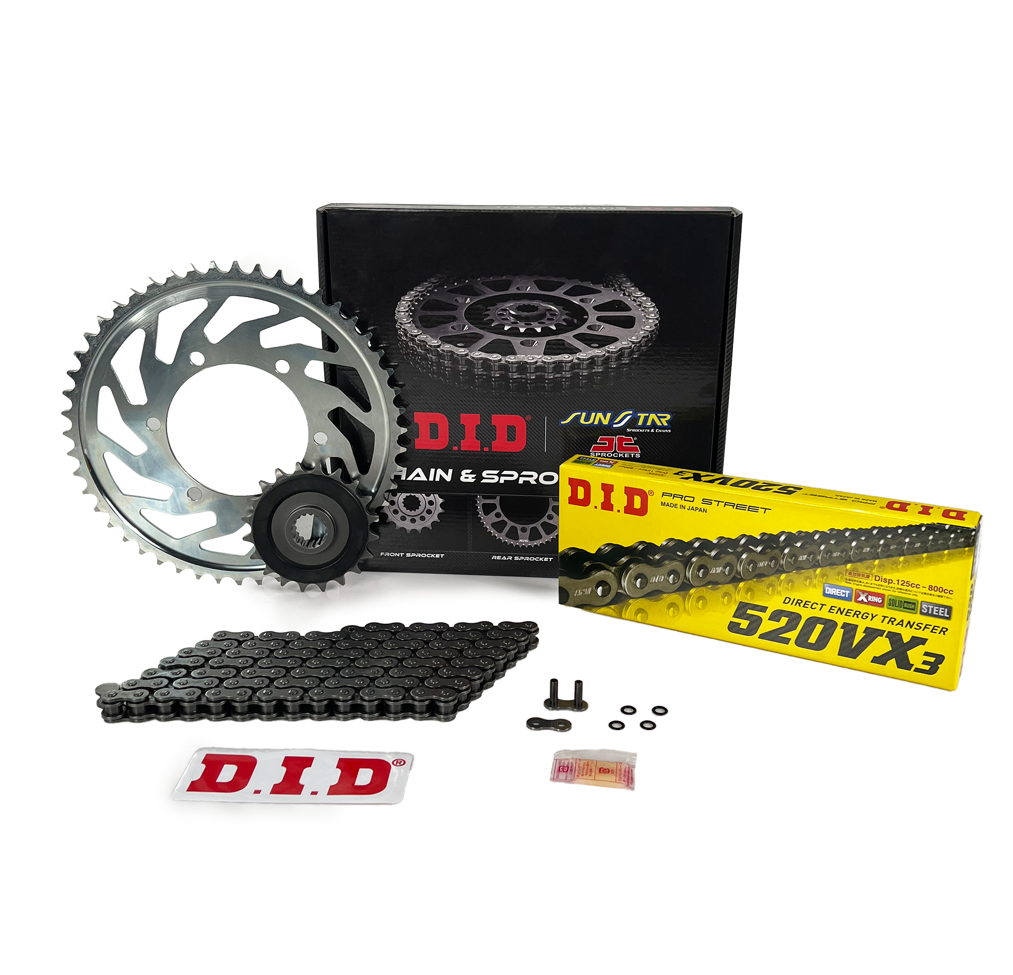 DID Zincir Dişli Seti Ktm Adventure (250 Cc) (2021-2023) / Zincir : Dıd-520Vx3 (Çelik)-114 / Dişli :  Jt (14T) - Sunstar (45T)