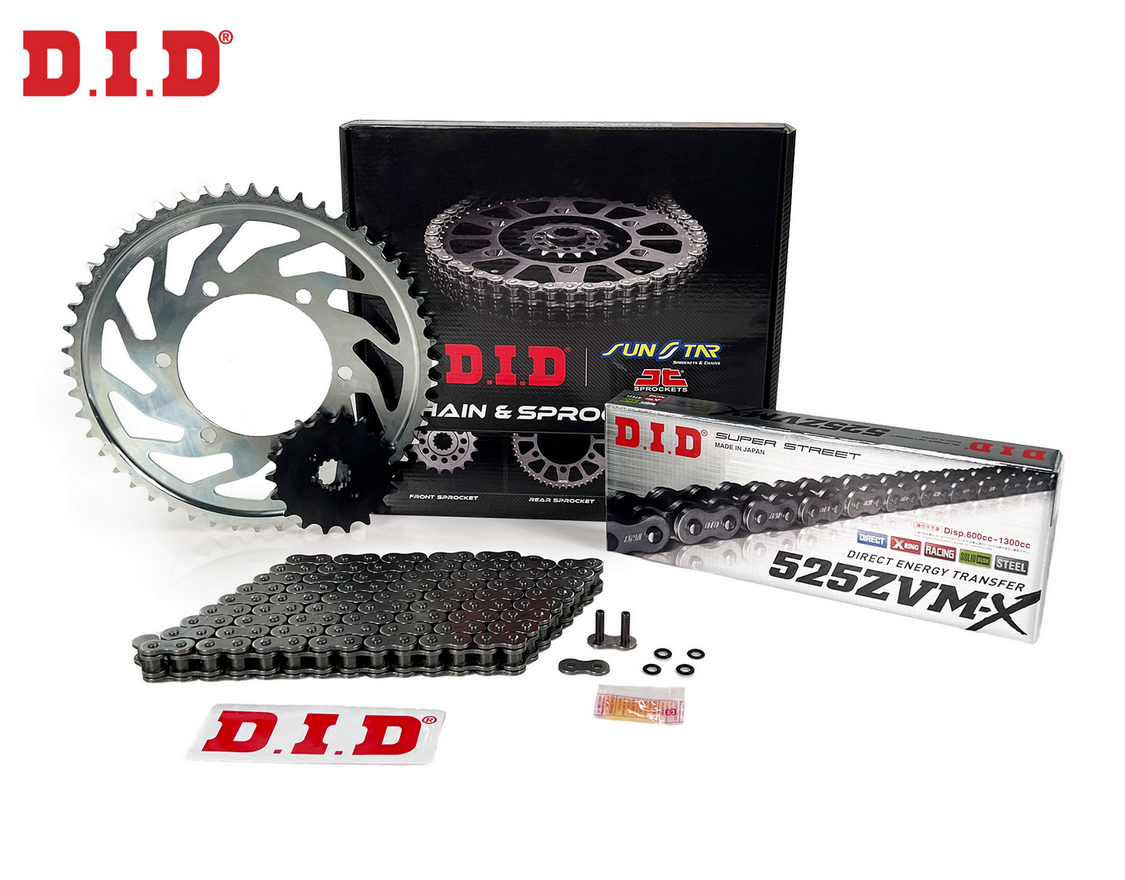 ZİNCİR DİŞLİ SETİ SUZUKI GSX-R 750   (2011-2019) ZİNCİR : DID-525 ZVM-X (ÇELİK)