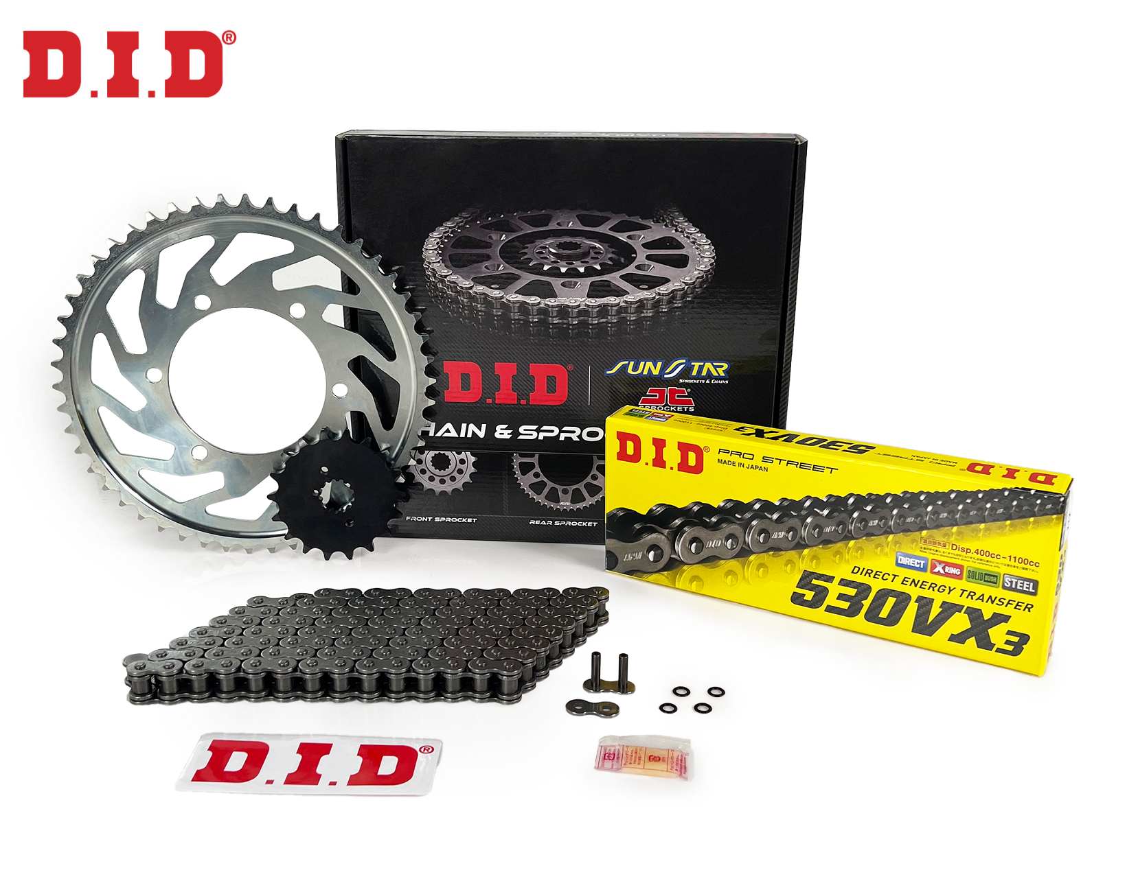 ZİNCİR DİŞLİ SETİ TRIUMPH SPRINT RS (955 cc) (2002-2003) / ZİNCİR : DID-530VX3 (Çelik)-108 / DİŞLİ: SUNSTAR (18T-43T)