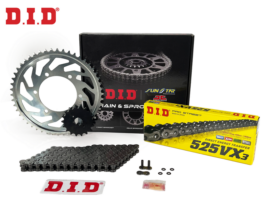 ZİNCİR DİŞLİ SETİ YAMAHA MT-09 / SP 900  (2021-2025) ZİNCİR : DID-525 VX3 (ÇELİK)