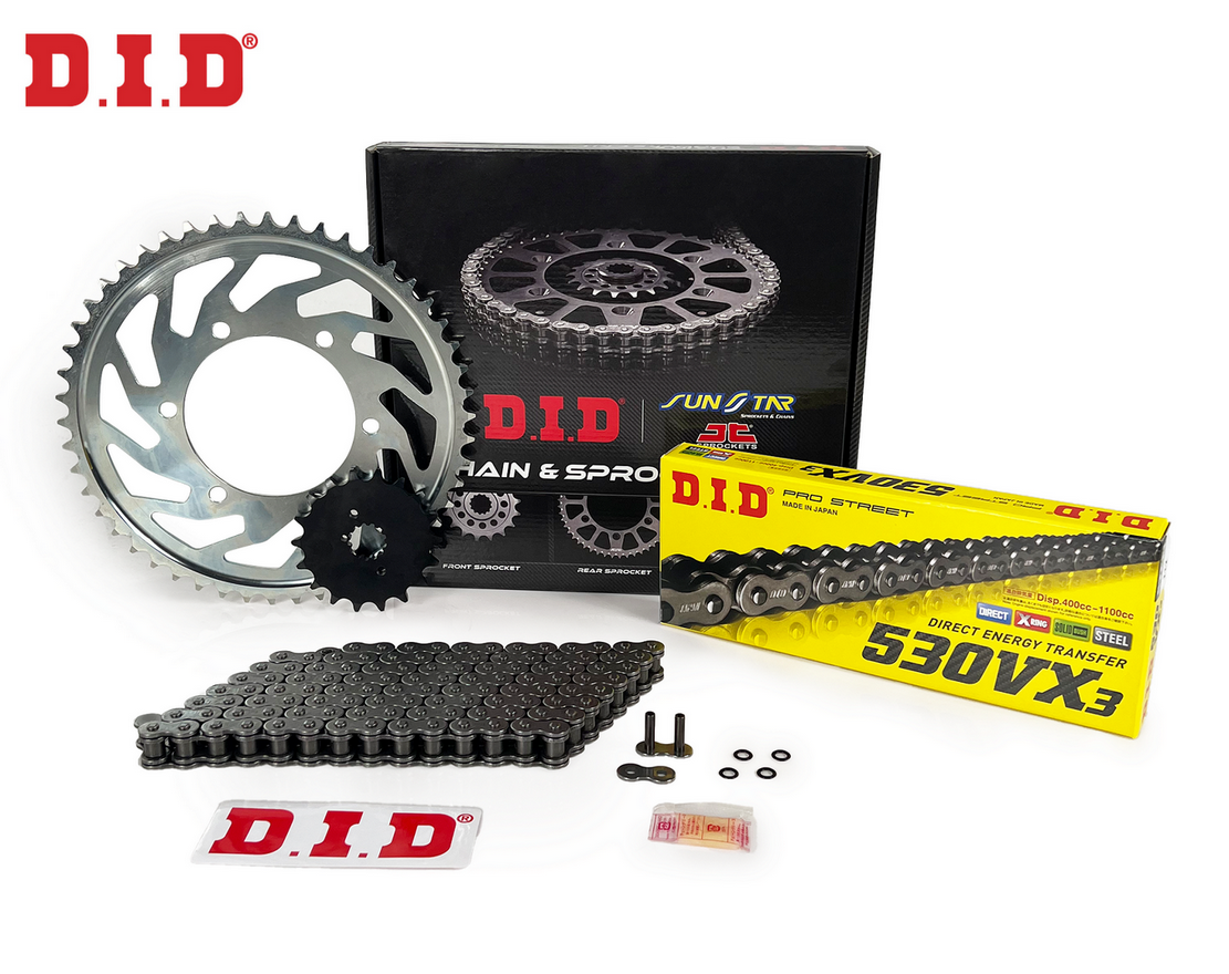 ZİNCİR DİŞLİ SETİ YAMAHA YZF R6 600  (2003-2005) ZİNCİR : DID-530 VX3 (ÇELİK)