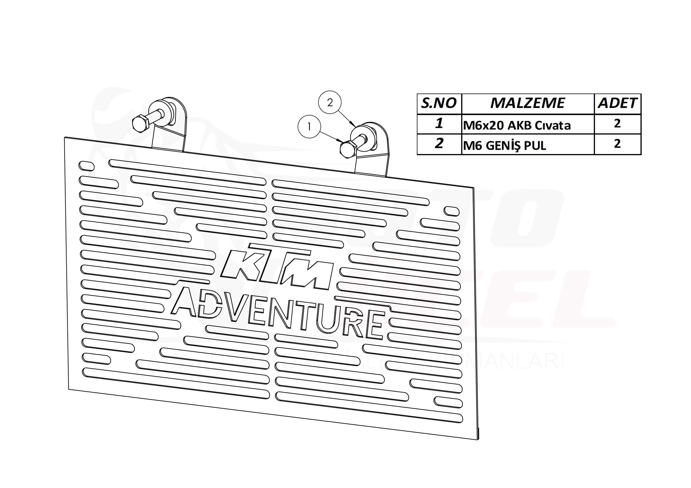 KTM 250 Adventure Alüminyum Radyatör Koruma