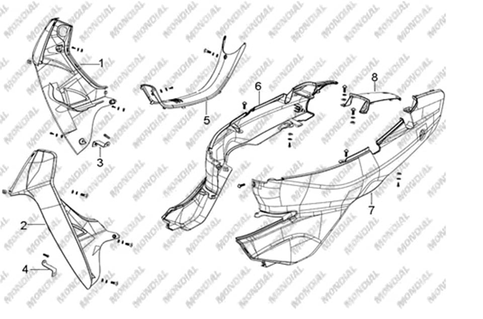 Mondial SFC-X Ön Panel Sağ Beyaz