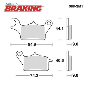YARI METALİK SAĞ ÖN FREN BALATASI