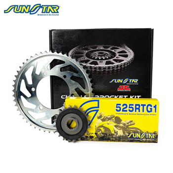 Sunstar Zincir Dişli Seti Bmw F 800 R (800 Cc)  (2009-2014) / Zincir : Sunstar 525Rtg1 (Gold)-120 / Dişli: Jt (20T-47T)