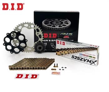DID Zincir Dişli Seti Ducatı Dıavel (1260 Cc)  (2018-2020) / Zincir : Dıd-525Zvm-X (Gold)-112 / Dişli: Jt (15T-43T)
