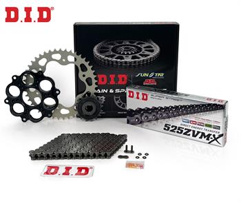 DID Zincir Dişli Seti Ducatı Dıavel S (1260 Cc)  (2018-2020) / Zincir : Dıd-525Zvm-X (Çelik)-112 / Dişli: Jt (15T-43T)