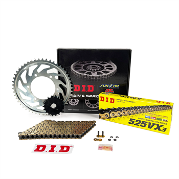 DID Zincir Dişli Seti Ducatı Panıgale (1199 Cc) (2012-2015) / Zincir : Dıd-525Vx3 (Gold)-104 / Dişli :  Jt (15T) - Sunstar (39T)