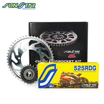 Sunstar Zincir Dişli Seti Suzukı Dl V-Strom / Xt (1000 Cc)  (2002-2010) / Zincir : Sunstar 525Rdg (Çelik)-112 / Dişli: Jt (17T) - Sunstar (42T)