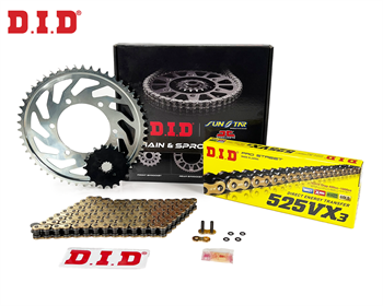 DID Zincir Dişli Seti Suzukı Gsr (750 Cc)  (2011-2016) / Zincir : Dıd-525Vx3 (Gold)-112 / Dişli: Jt (17T) - Sunstar (42T)