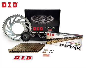 ZİNCİR DİŞLİ SETİ SUZUKI GSX-R 750   (2011-2019) ZİNCİR : DID-525 ZVM-X (GOLD)