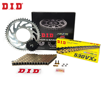 DID Zincir Dişli Seti Trıumph Speed Trıple (955 Cc) (1999-2001) / Zincir : Dıd-530Vx3 (Gold)-108 / Dişli: Jt (18T) - Sunstar (43T)