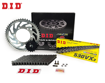 DID Zincir Dişli Seti Trıumph Speed Trıple (955 Cc) (1999-2001) / Zincir : Dıd-530Vx3 (Çelik)-108 / Dişli: Jt (18T-43T)