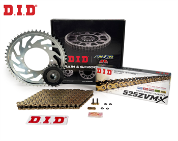 DID Zincir Dişli Seti Trıumph Thruxton (865 Cc)  (2007-2015) / Zincir : Dıd-525Zvm-X (Gold)-104 / Dişli: Jt (18T) - Sunstar (43T)