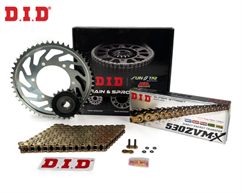 DID Zincir Dişli Seti Trıumph Tıger Sport (1050 Cc)  (2014-2021) / Zincir : Dıd-530Zvm-X (Gold)-120 / Dişli: Jt (18T) - Sunstar (44T)