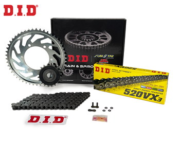 DID Zincir Dişli Seti Yamaha Mt-03 (660 Cc)  (2006-2012) / Zincir : Dıd-520Vx3 (Çelik)-112 / Dişli: Jt (15T) - Sunstar (47T)