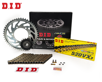 DID Zincir Dişli Seti Yamaha Mt-03 (660 Cc)  (2006-2012) / Zincir : Dıd-520Vx3 (Gold)-112 / Dişli: Jt (15T) - Sunstar (47T)