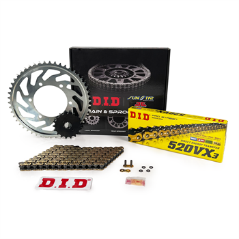 DID Zincir Dişli Seti Yamaha Wr F (450 Cc) (2007-2009) / Zincir : Dıd-520Vx3 (Gold)-114 / Dişli :  Jt (14T) - Sunstar (50T)
