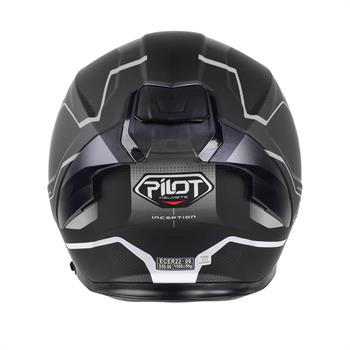 Pilot Alpha Siyah Gri Mat Kask