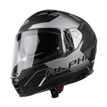 Pilot Alpha Siyah Gri Mat Kask