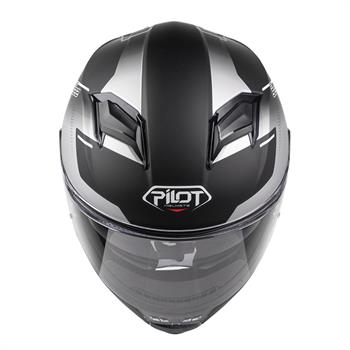 Pilot Alpha Siyah Gri Mat Kask
